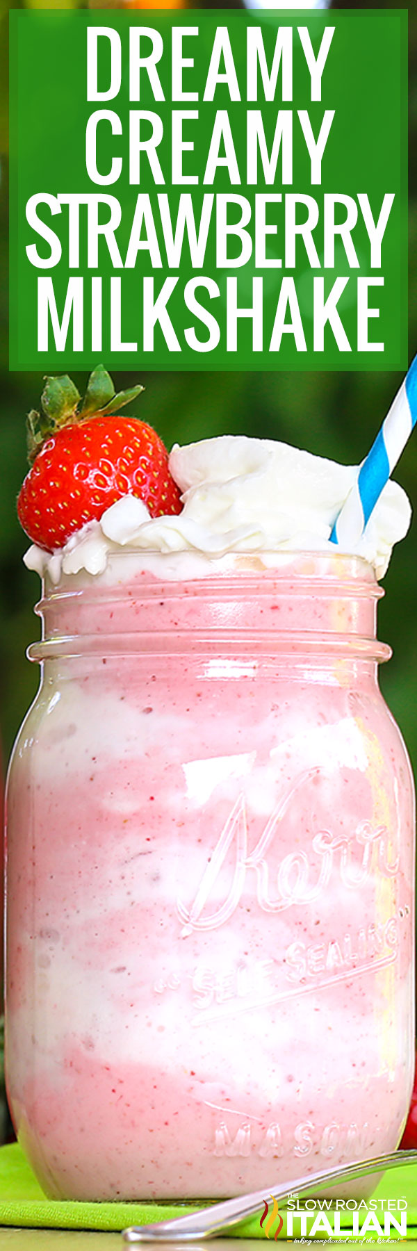 Dreamy Creamy Strawberry Milkshake Recipe - PIN