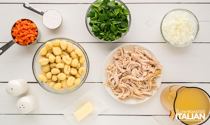 ingredients for homemade gnocchi soup recipe