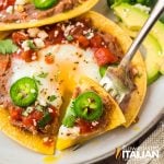 top view of easy huevos rancheros