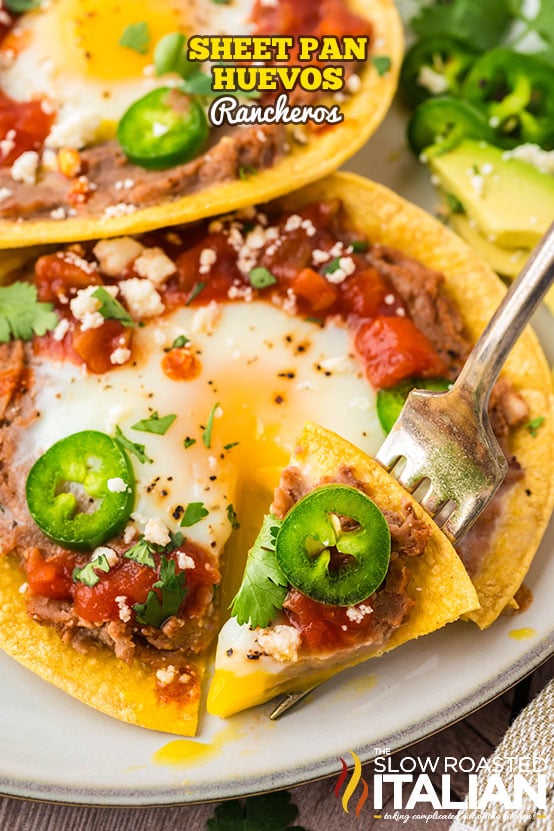 titled: Easy Huevos Rancheros Recipe (Sheet Pan)