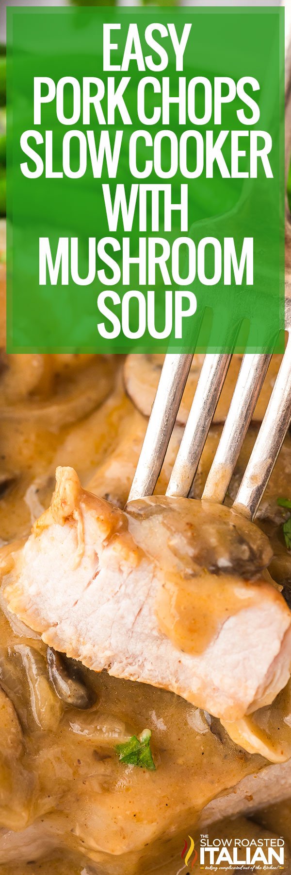 Easy Pork Chops In Slow Cooker With Mushroom Soup -PIN