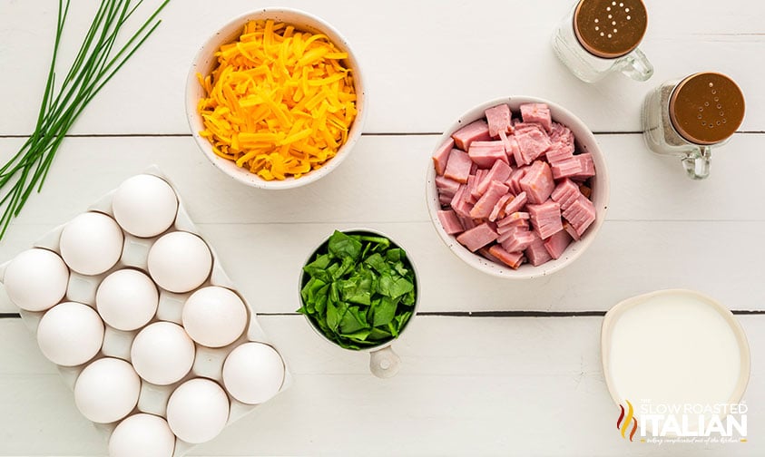 ingredients for east sheet pan eggs