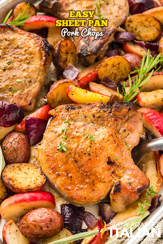 titled: Easy Sheet Pan Pork Chops