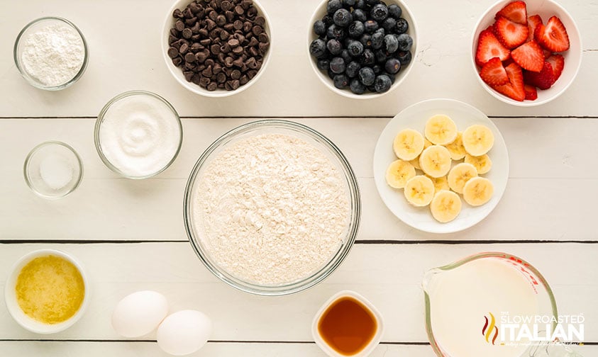 ingredients for sheet pan pancakes recipe