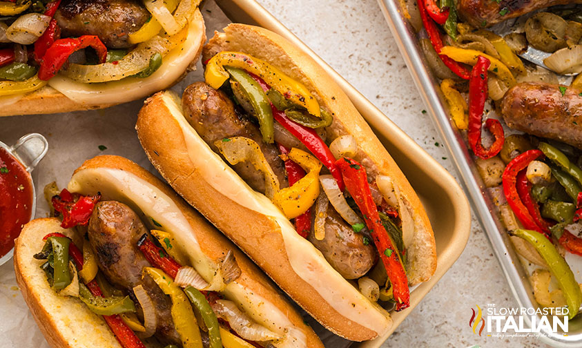 sheet pan sausage and peppers