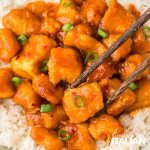 closeup of firecracker chicken recipe